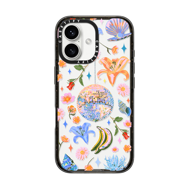 Izzy Lawrence Studio x CASETiFY iPhone 16 ケース ブラック インパクトケース Disco Magic