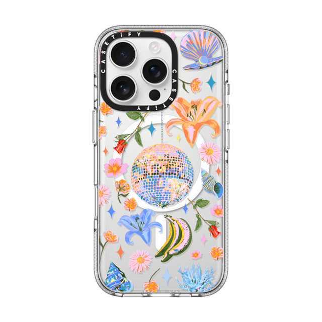 Izzy Lawrence Studio x CASETiFY iPhone 16 Pro ケース クリア クリア ケース MagSafe対応 Disco Magic