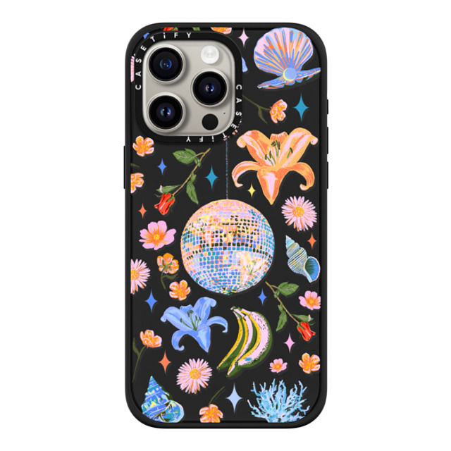 Izzy Lawrence Studio x CASETiFY iPhone 15 Pro Max ケース マットブラック インパクトケース MagSafe対応 Disco Magic