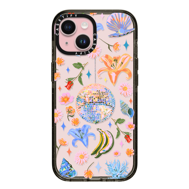 Izzy Lawrence Studio x CASETiFY iPhone 15 ケース ブラック インパクトケース Disco Magic