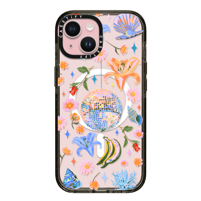 Izzy Lawrence Studio x CASETiFY iPhone 15 ケース ブラック インパクトケース MagSafe対応 Disco Magic