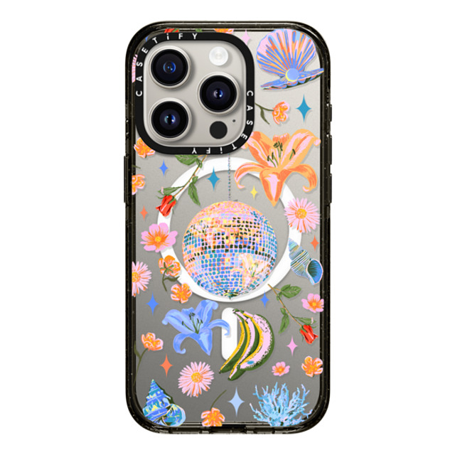 Izzy Lawrence Studio x CASETiFY iPhone 15 Pro ケース ブラック インパクトケース MagSafe対応 Disco Magic