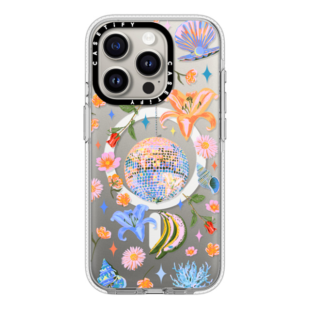 Izzy Lawrence Studio x CASETiFY iPhone 15 Pro ケース クリア クリア ケース MagSafe対応 Disco Magic