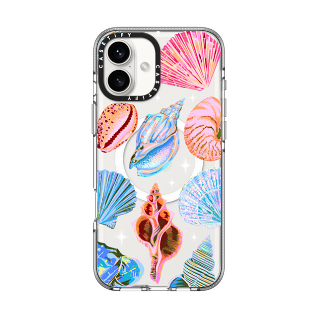 Izzy Lawrence Studio x CASETiFY iPhone 16 Plus ケース クリア クリア ケース MagSafe対応 Seashell