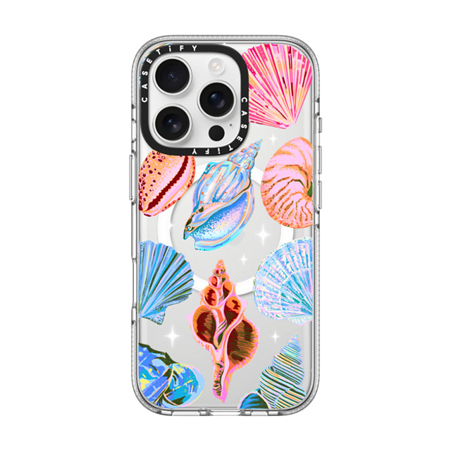 Izzy Lawrence Studio x CASETiFY iPhone 16 Pro ケース クリア クリア ケース MagSafe対応 Seashell