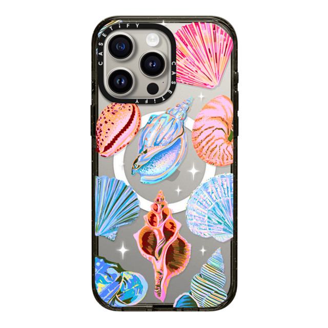 Izzy Lawrence Studio x CASETiFY iPhone 15 Pro Max ケース ブラック インパクトケース MagSafe対応 Seashell