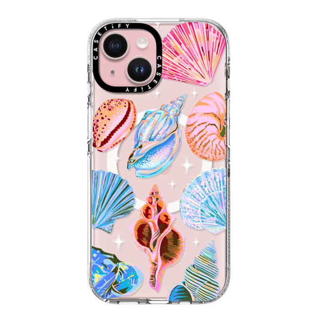 Izzy Lawrence Studio x CASETiFY iPhone 15 ケース クリア クリア ケース MagSafe対応 Seashell