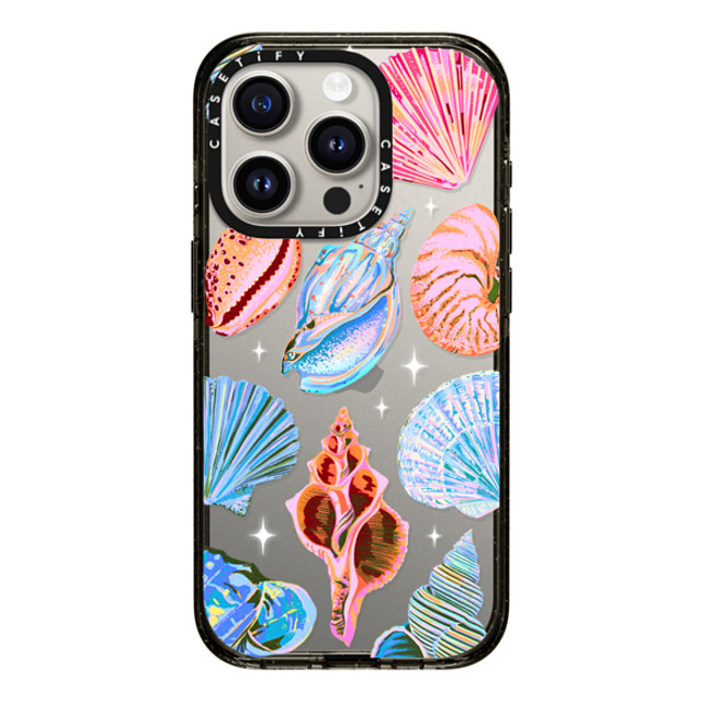 Izzy Lawrence Studio x CASETiFY iPhone 15 Pro ケース ブラック インパクトケース Seashell