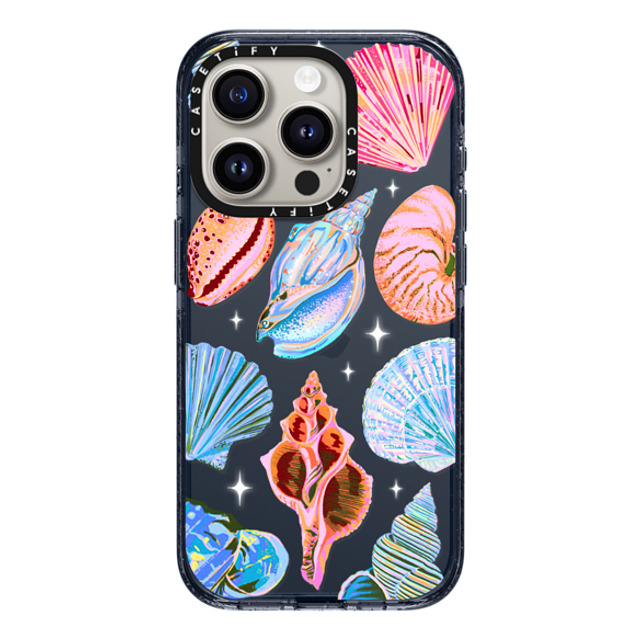 Izzy Lawrence Studio x CASETiFY iPhone 15 Pro ケース Classic Blue インパクトケース Seashell