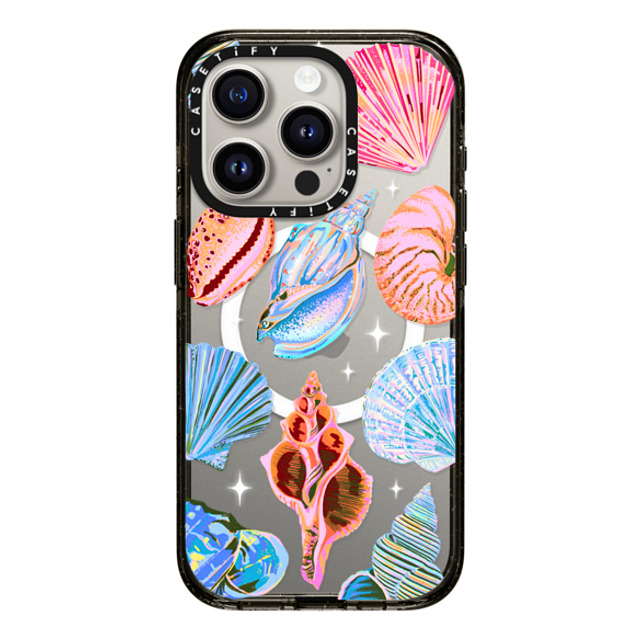 Izzy Lawrence Studio x CASETiFY iPhone 15 Pro ケース ブラック インパクトケース MagSafe対応 Seashell