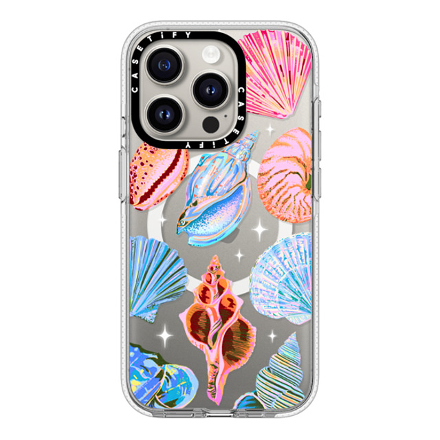 Izzy Lawrence Studio x CASETiFY iPhone 15 Pro ケース クリア クリア ケース MagSafe対応 Seashell