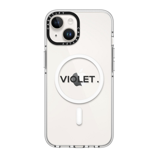 CASETiFY iPhone 14 Case Clear Clear Case MagSafe Compatible Custom Case - violet. CASETiFY iPhone 14 Case Clear Clear Case MagSafe Compatible Custom Case - violet.
