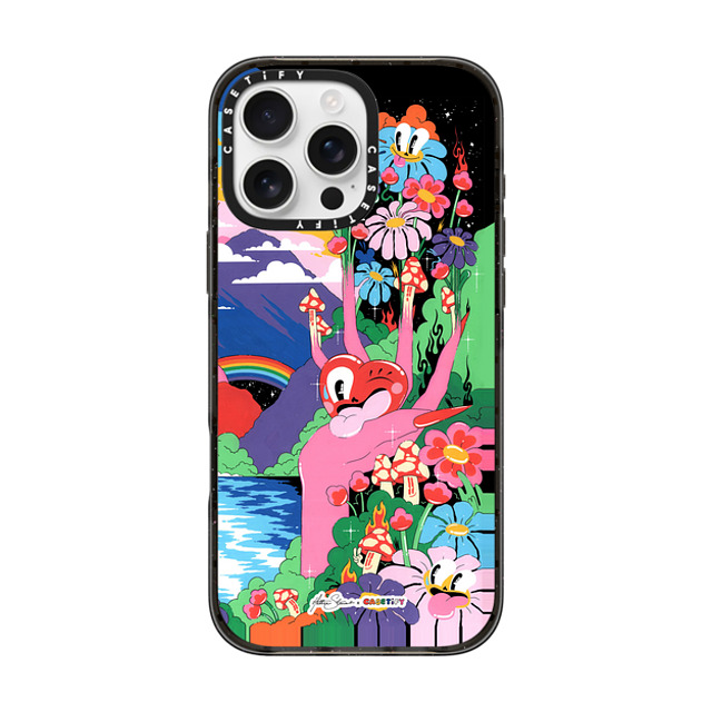 Hattie Stewart x CASETiFY iPhone 16 Pro Max ケース Nature,Y2K ブラック インパクトケース MagSafe対応 FANTASY Father's Day Hattie Stewart x CASETiFY iPhone 16 Pro Max ケース Nature,Y2K ブラック インパクトケース MagSafe対応 FANTASY Father's Day