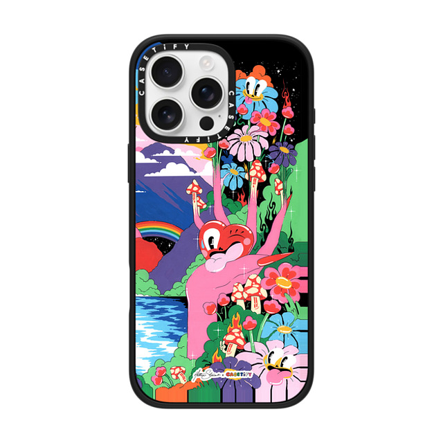 Hattie Stewart x CASETiFY iPhone 16 Pro Max ケース Nature,Y2K マットブラック インパクトケース MagSafe対応 FANTASY Father's Day Hattie Stewart x CASETiFY iPhone 16 Pro Max ケース Nature,Y2K マットブラック インパクトケース MagSafe対応 FANTASY Father's Day