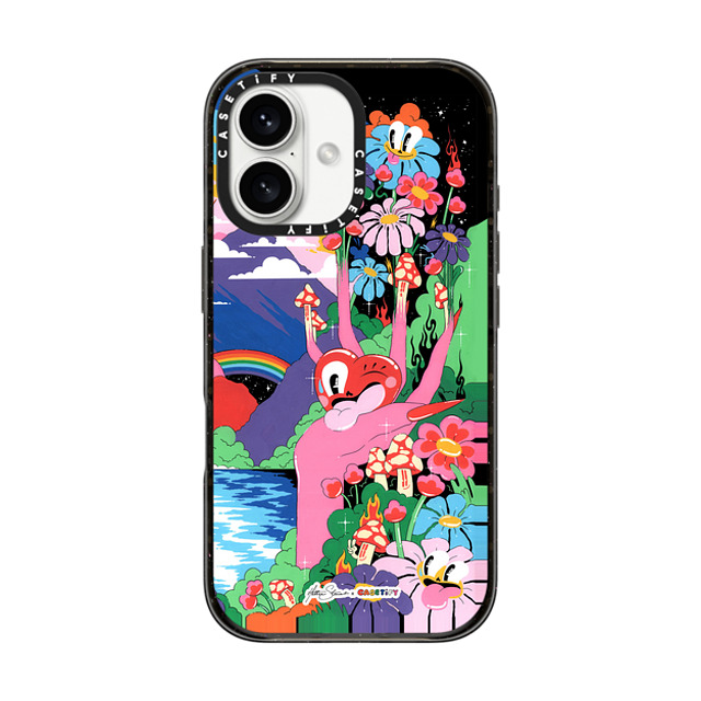 Hattie Stewart x CASETiFY iPhone 16 ケース Nature,Y2K ブラック インパクトケース MagSafe対応 FANTASY Father's Day Hattie Stewart x CASETiFY iPhone 16 ケース Nature,Y2K ブラック インパクトケース MagSafe対応 FANTASY Father's Day
