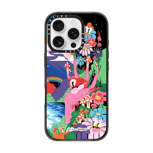 Hattie Stewart x CASETiFY iPhone 16 Pro ケース Nature,Y2K ブラック インパクトケース MagSafe対応 FANTASY Father's Day Hattie Stewart x CASETiFY iPhone 16 Pro ケース Nature,Y2K ブラック インパクトケース MagSafe対応 FANTASY Father's Day