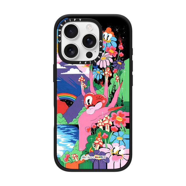 Hattie Stewart x CASETiFY iPhone 16 Pro ケース Nature,Y2K マットブラック インパクトケース MagSafe対応 FANTASY Father's Day Hattie Stewart x CASETiFY iPhone 16 Pro ケース Nature,Y2K マットブラック インパクトケース MagSafe対応 FANTASY Father's Day