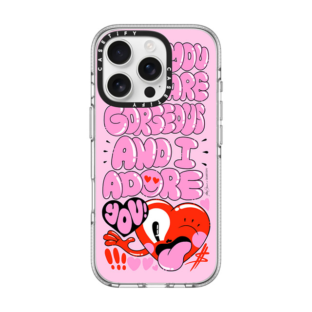 Hattie Stewart x CASETiFY iPhone 16 Pro Case Heart,Quote Clear Clear Case MagSafe Compatible you are gorgeous and I adore you Father's Day Hattie Stewart x CASETiFY iPhone 16 Pro Case Heart,Quote Clear Clear Case MagSafe Compatible you are gorgeous and I adore you Father's Day