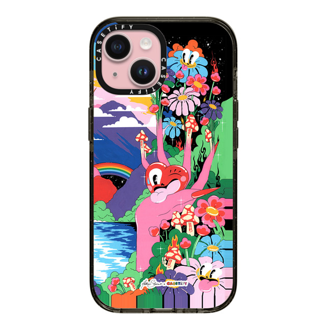 Hattie Stewart x CASETiFY iPhone 15 ケース Nature,Y2K ブラック インパクトケース MagSafe対応 FANTASY Father's Day Hattie Stewart x CASETiFY iPhone 15 ケース Nature,Y2K ブラック インパクトケース MagSafe対応 FANTASY Father's Day