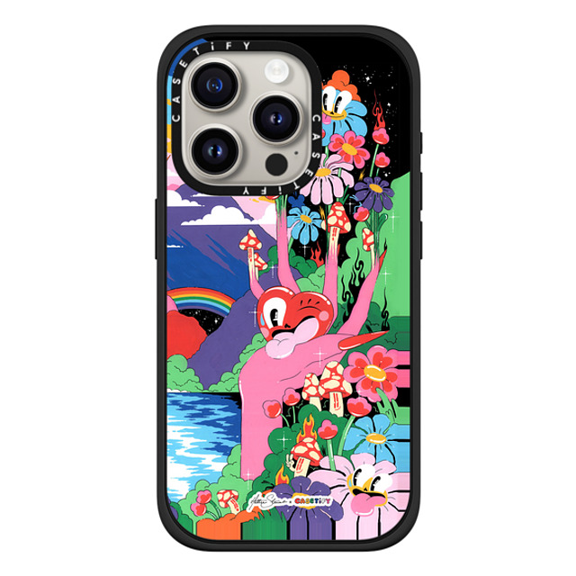 Hattie Stewart x CASETiFY iPhone 15 Pro ケース Nature,Y2K マットブラック インパクトケース MagSafe対応 FANTASY Father's Day Hattie Stewart x CASETiFY iPhone 15 Pro ケース Nature,Y2K マットブラック インパクトケース MagSafe対応 FANTASY Father's Day