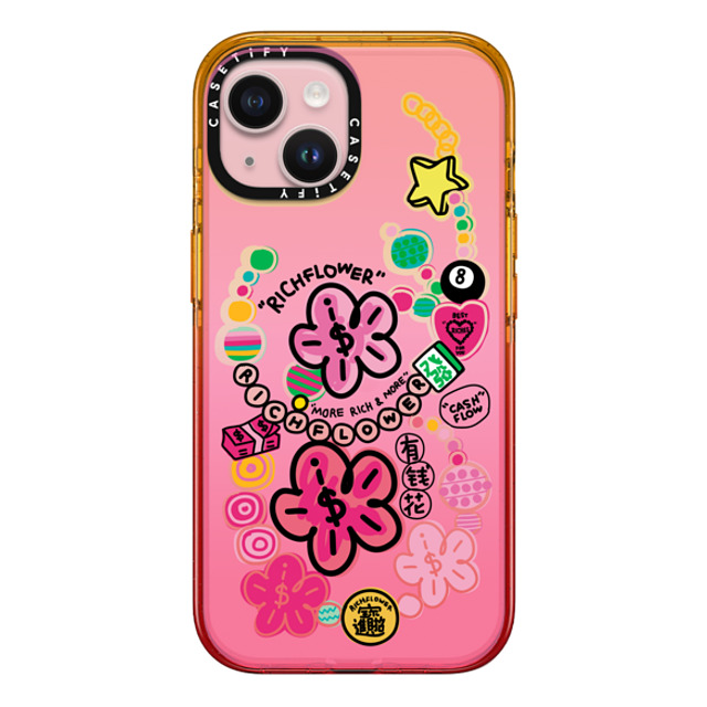 RICH FLOWER x CASETiFY iPhone 15 ケース Peach Haze インパクトケース Good Luck All Year Long RICH FLOWER x CASETiFY iPhone 15 ケース Peach Haze インパクトケース Good Luck All Year Long