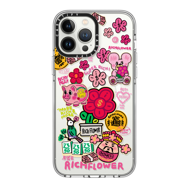 RICH FLOWER x CASETiFY iPhone 13 Pro Max Case Clear Clear Case MagSafe Compatible A Prosperous New Year Mother's Day RICH FLOWER x CASETiFY iPhone 13 Pro Max Case Clear Clear Case MagSafe Compatible A Prosperous New Year Mother's Day