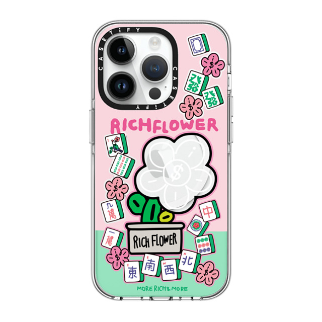 RICH FLOWER x CASETiFY iPhone 14 Pro Case Clear Clear Case MagSafe Compatible Joy and Prosperity RICH FLOWER x CASETiFY iPhone 14 Pro Case Clear Clear Case MagSafe Compatible Joy and Prosperity