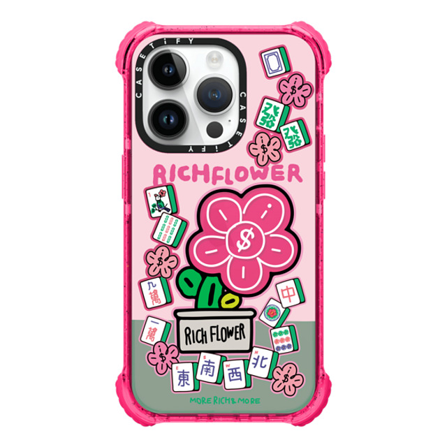 RICH FLOWER x CASETiFY iPhone 14 Pro Case Bubble Gum ウルトラインパクトケース Joy and Prosperity RICH FLOWER x CASETiFY iPhone 14 Pro Case Bubble Gum ウルトラインパクトケース Joy and Prosperity