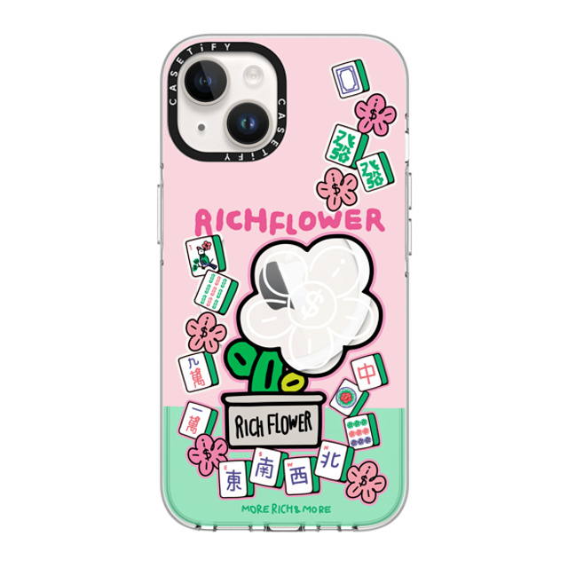 RICH FLOWER x CASETiFY iPhone 14 Case Clear Clear Case MagSafe Compatible Joy and Prosperity RICH FLOWER x CASETiFY iPhone 14 Case Clear Clear Case MagSafe Compatible Joy and Prosperity