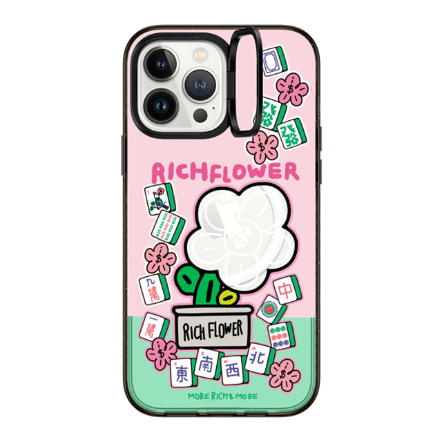 RICH FLOWER x CASETiFY iPhone 13 Pro Max Case Black インパクトリングスタンドケース MagSafe対応 Joy and Prosperity Back to School RICH FLOWER x CASETiFY iPhone 13 Pro Max Case Black インパクトリングスタンドケース MagSafe対応 Joy and Prosperity Back to School