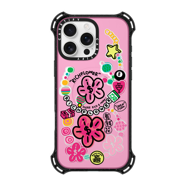 RICH FLOWER x CASETiFY iPhone 16 Pro Max Case Black バウンスケース Good Luck All Year Long RICH FLOWER x CASETiFY iPhone 16 Pro Max Case Black バウンスケース Good Luck All Year Long