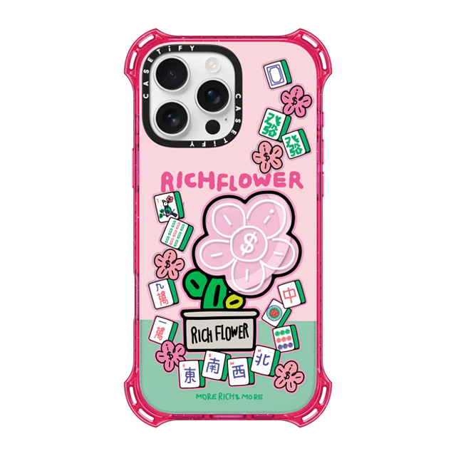RICH FLOWER x CASETiFY iPhone 16 Pro Max Case プリムローズ ピンク バウンスケース Joy and Prosperity RICH FLOWER x CASETiFY iPhone 16 Pro Max Case プリムローズ ピンク バウンスケース Joy and Prosperity