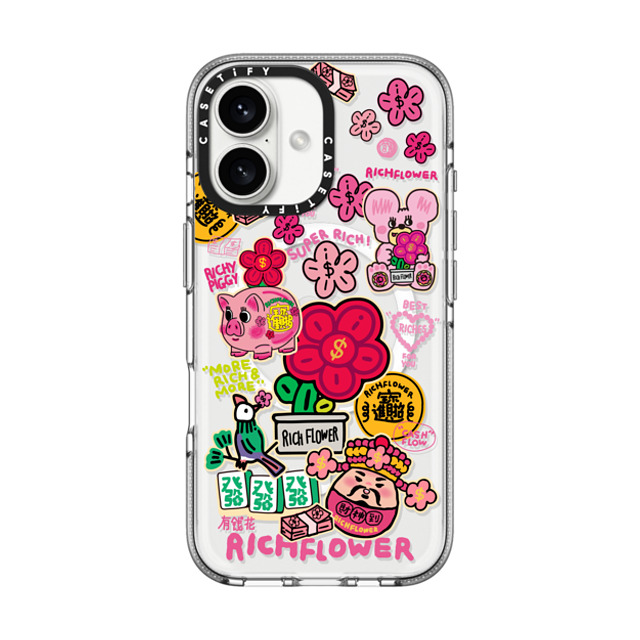RICH FLOWER x CASETiFY iPhone 16 ケース クリア クリア ケース MagSafe対応 A Prosperous New Year
