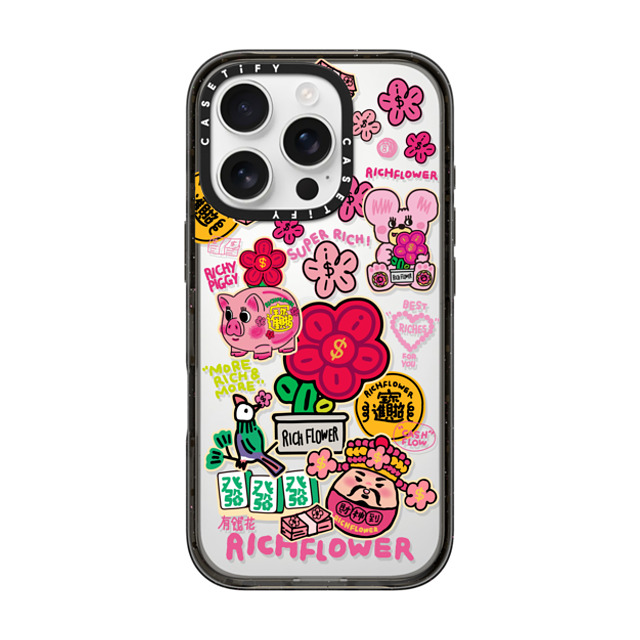 RICH FLOWER x CASETiFY iPhone 16 Pro Case Black インパクトケース A Prosperous New Year Mother's Day RICH FLOWER x CASETiFY iPhone 16 Pro Case Black インパクトケース A Prosperous New Year Mother's Day