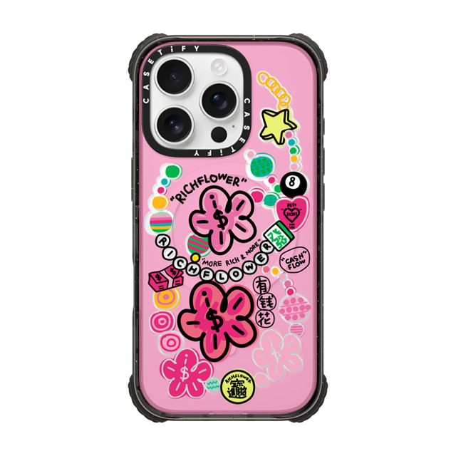 RICH FLOWER x CASETiFY iPhone 16 Pro Case Black ウルトラ インパクトケース MagSafe 対応 Good Luck All Year Long RICH FLOWER x CASETiFY iPhone 16 Pro Case Black ウルトラ インパクトケース MagSafe 対応 Good Luck All Year Long