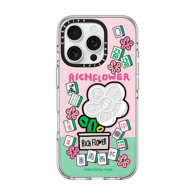 RICH FLOWER x CASETiFY iPhone 16 Pro Case Clear Clear Case MagSafe Compatible Joy and Prosperity Mother's Day RICH FLOWER x CASETiFY iPhone 16 Pro Case Clear Clear Case MagSafe Compatible Joy and Prosperity Mother's Day