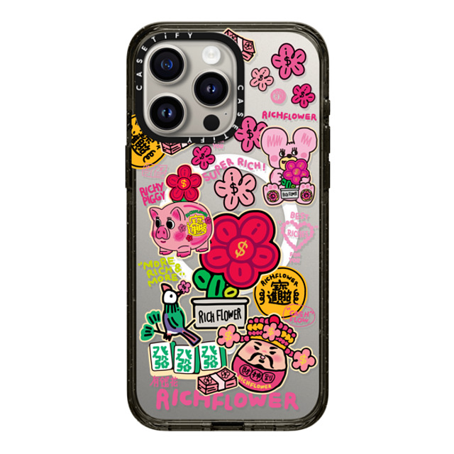 RICH FLOWER x CASETiFY iPhone 15 Pro Max ケース ブラック インパクトケース MagSafe対応 A Prosperous New Year Father's Day RICH FLOWER x CASETiFY iPhone 15 Pro Max ケース ブラック インパクトケース MagSafe対応 A Prosperous New Year Father's Day