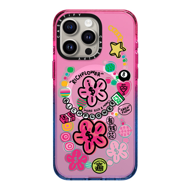 RICH FLOWER x CASETiFY iPhone 15 Pro Max ケース Cotton Candy インパクトケース MagSafe対応 Good Luck All Year Long