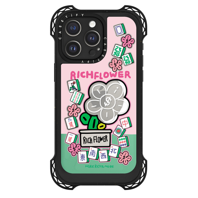RICH FLOWER x CASETiFY iPhone 15 Pro Max Case Black ウルトラ バウンスケース MagSafe対応 Joy and Prosperity RICH FLOWER x CASETiFY iPhone 15 Pro Max Case Black ウルトラ バウンスケース MagSafe対応 Joy and Prosperity