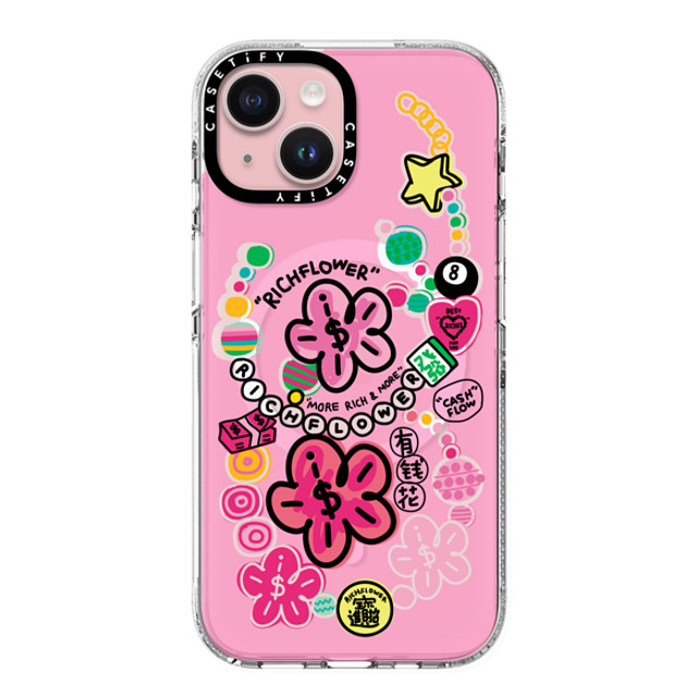RICH FLOWER x CASETiFY iPhone 15 ケース クリア クリア ケース MagSafe対応 Good Luck All Year Long Father's Day RICH FLOWER x CASETiFY iPhone 15 ケース クリア クリア ケース MagSafe対応 Good Luck All Year Long Father's Day