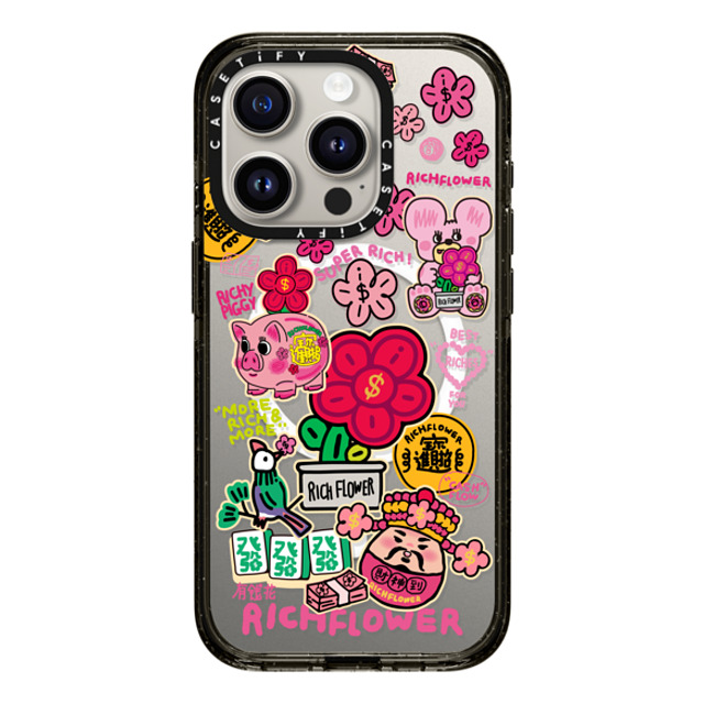 RICH FLOWER x CASETiFY iPhone 15 Pro Case Black Impact Case MagSafe Compatible A Prosperous New Year Mother's Day RICH FLOWER x CASETiFY iPhone 15 Pro Case Black Impact Case MagSafe Compatible A Prosperous New Year Mother's Day