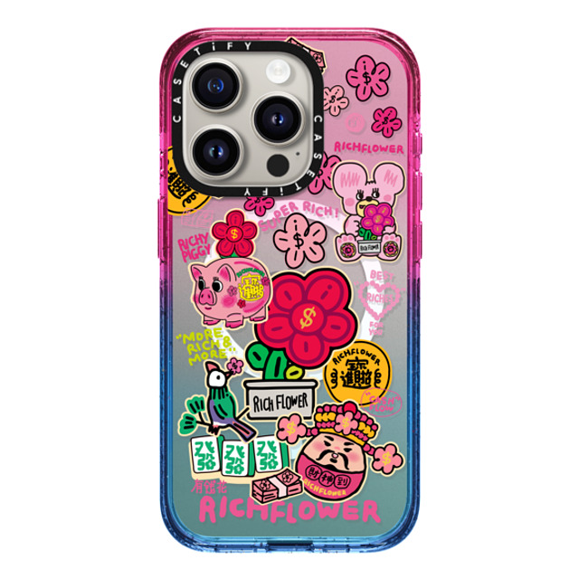 RICH FLOWER x CASETiFY iPhone 15 Pro ケース Cotton Candy インパクトケース MagSafe対応 A Prosperous New Year