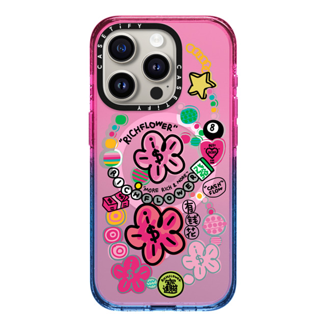 RICH FLOWER x CASETiFY iPhone 15 Pro Case Cotton Candy Impact Case MagSafe Compatible Good Luck All Year Long RICH FLOWER x CASETiFY iPhone 15 Pro Case Cotton Candy Impact Case MagSafe Compatible Good Luck All Year Long