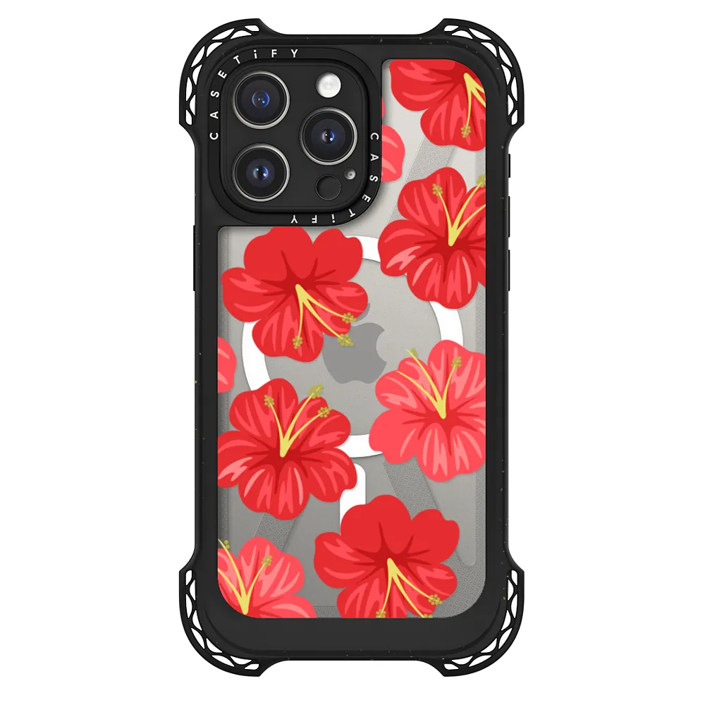 Japanese Red Floral AirPod Case Hard Cover for Original or 