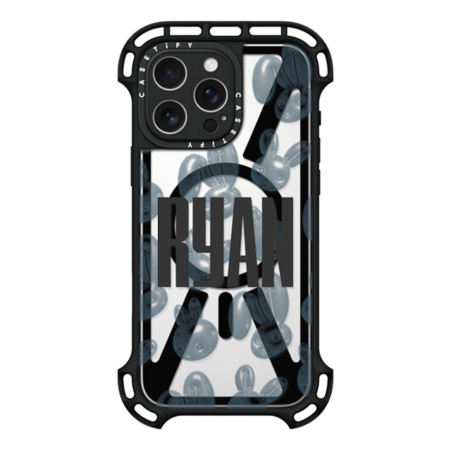 CASETiFY iPhone 16 Pro Max Case Black ウルトラ バウンスケース MagSafe対応 Pixelated Bunny Custom Case CASETiFY iPhone 16 Pro Max Case Black ウルトラ バウンスケース MagSafe対応 Pixelated Bunny Custom Case