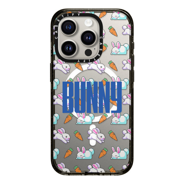 CASETiFY iPhone 15 Pro Case Black Impact Case MagSafe Compatible Bunny Carrot Custom Case CASETiFY iPhone 15 Pro Case Black Impact Case MagSafe Compatible Bunny Carrot Custom Case