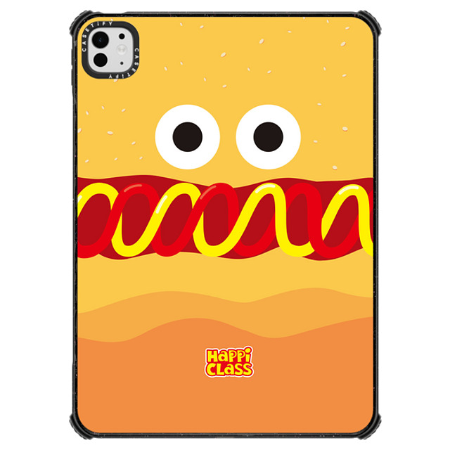 "HEROCROSS x CASETiFY iPad Pro 11" (M4) Cartoon,Food ブラック iPad インパクト ケース Burger Face Father's Day" "HEROCROSS x CASETiFY iPad Pro 11" (M4) Cartoon,Food ブラック iPad インパクト ケース Burger Face Father's Day"