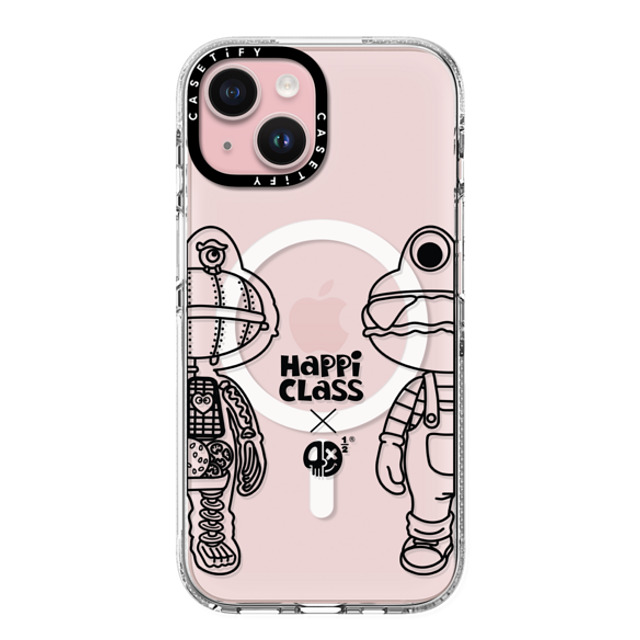 HEROCROSS x CASETiFY iPhone 15 ケース クリア クリア ケース MagSafe対応 Happi Class X-Kun (Black) By Herocross Back to School HEROCROSS x CASETiFY iPhone 15 ケース クリア クリア ケース MagSafe対応 Happi Class X-Kun (Black) By Herocross Back to School