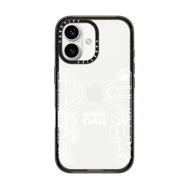 HEROCROSS x CASETiFY iPhone 16 ケース Animal,Cartoon ブラック インパクトケース Happi Class X-Kun (White) By Herocross Back to School HEROCROSS x CASETiFY iPhone 16 ケース Animal,Cartoon ブラック インパクトケース Happi Class X-Kun (White) By Herocross Back to School