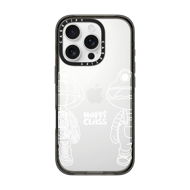 HEROCROSS x CASETiFY iPhone 16 Pro ケース Animal,Cartoon ブラック インパクトケース Happi Class X-Kun (White) By Herocross Back to School HEROCROSS x CASETiFY iPhone 16 Pro ケース Animal,Cartoon ブラック インパクトケース Happi Class X-Kun (White) By Herocross Back to School